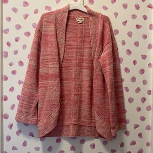 Girls Hatley Heathered Pink Subtle Glitter Knit Cardigan Size 8